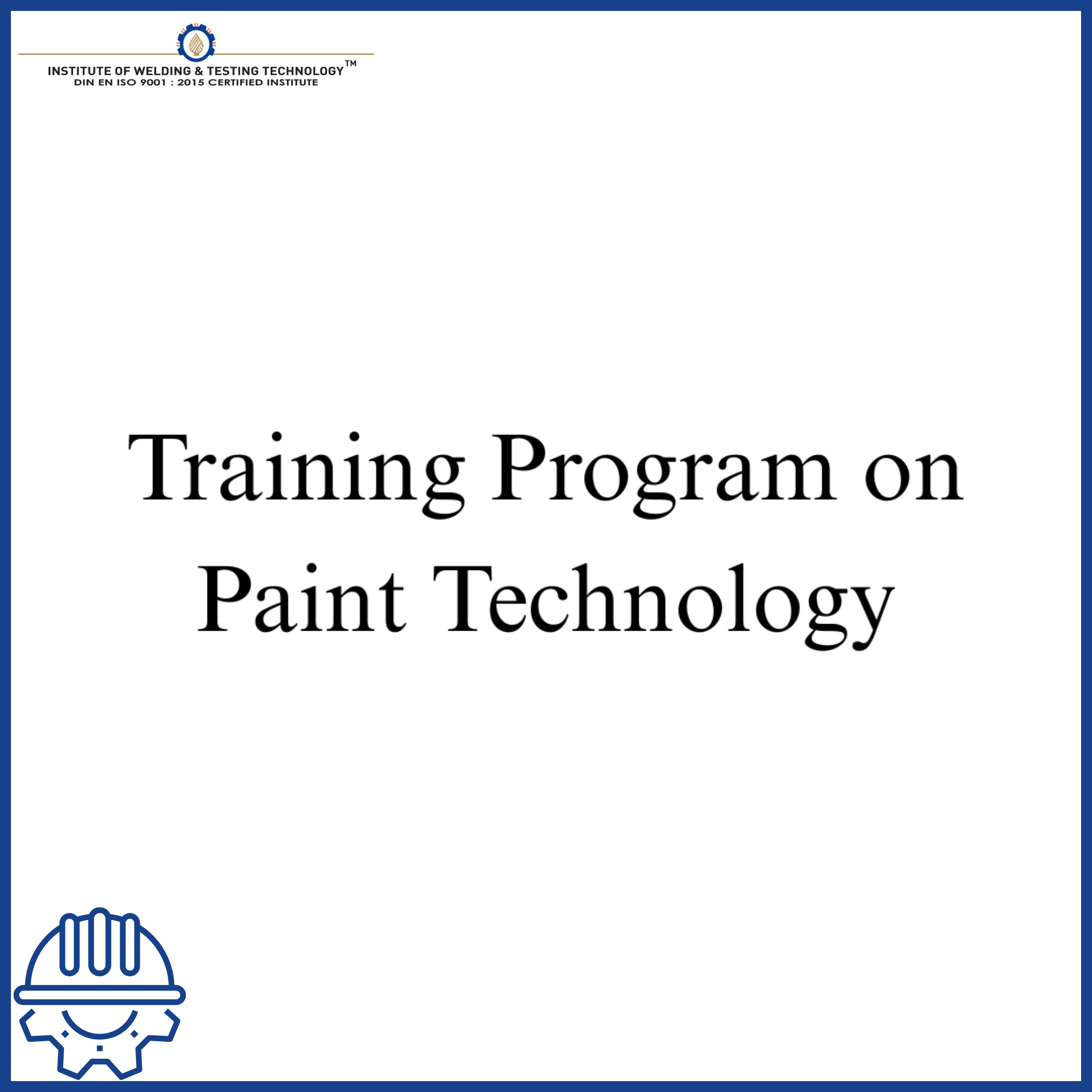 Training Program on Paint Technology