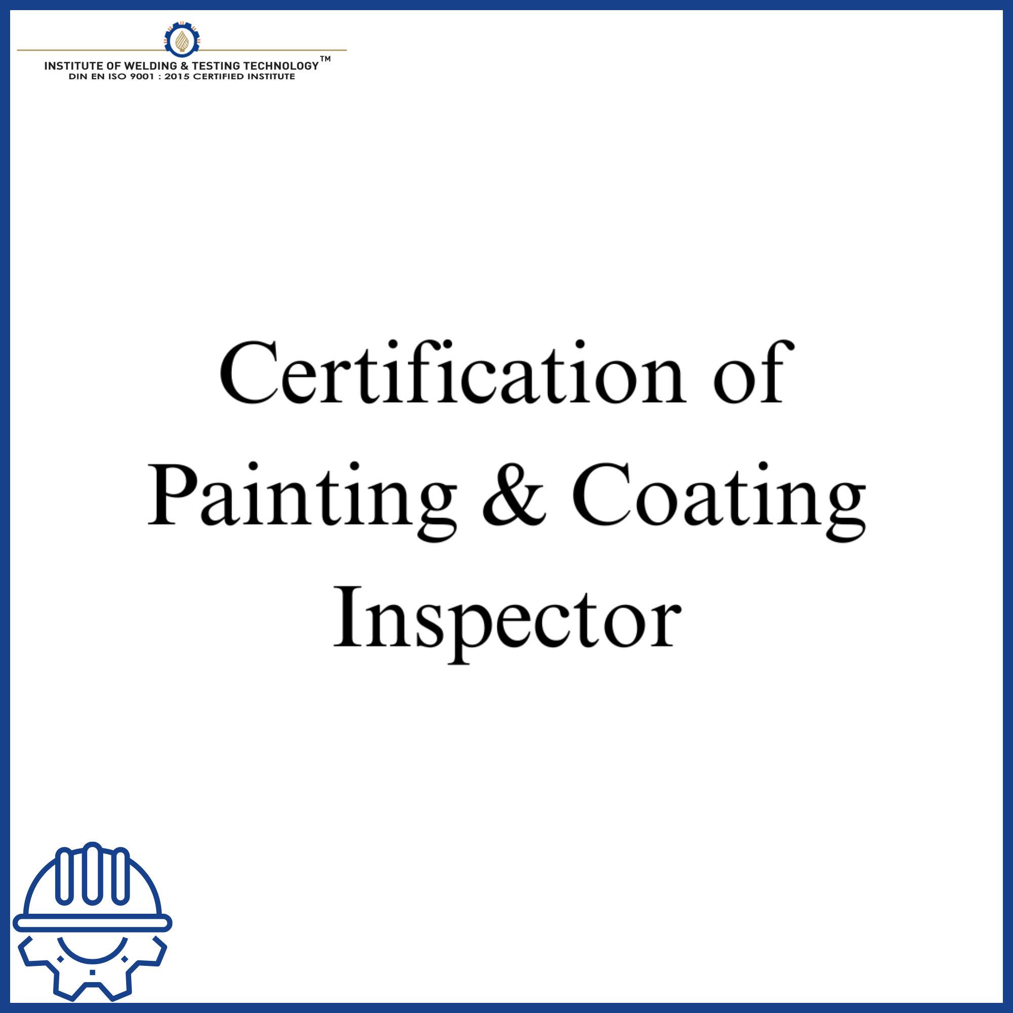 Certification of Painting & Coating Inspector